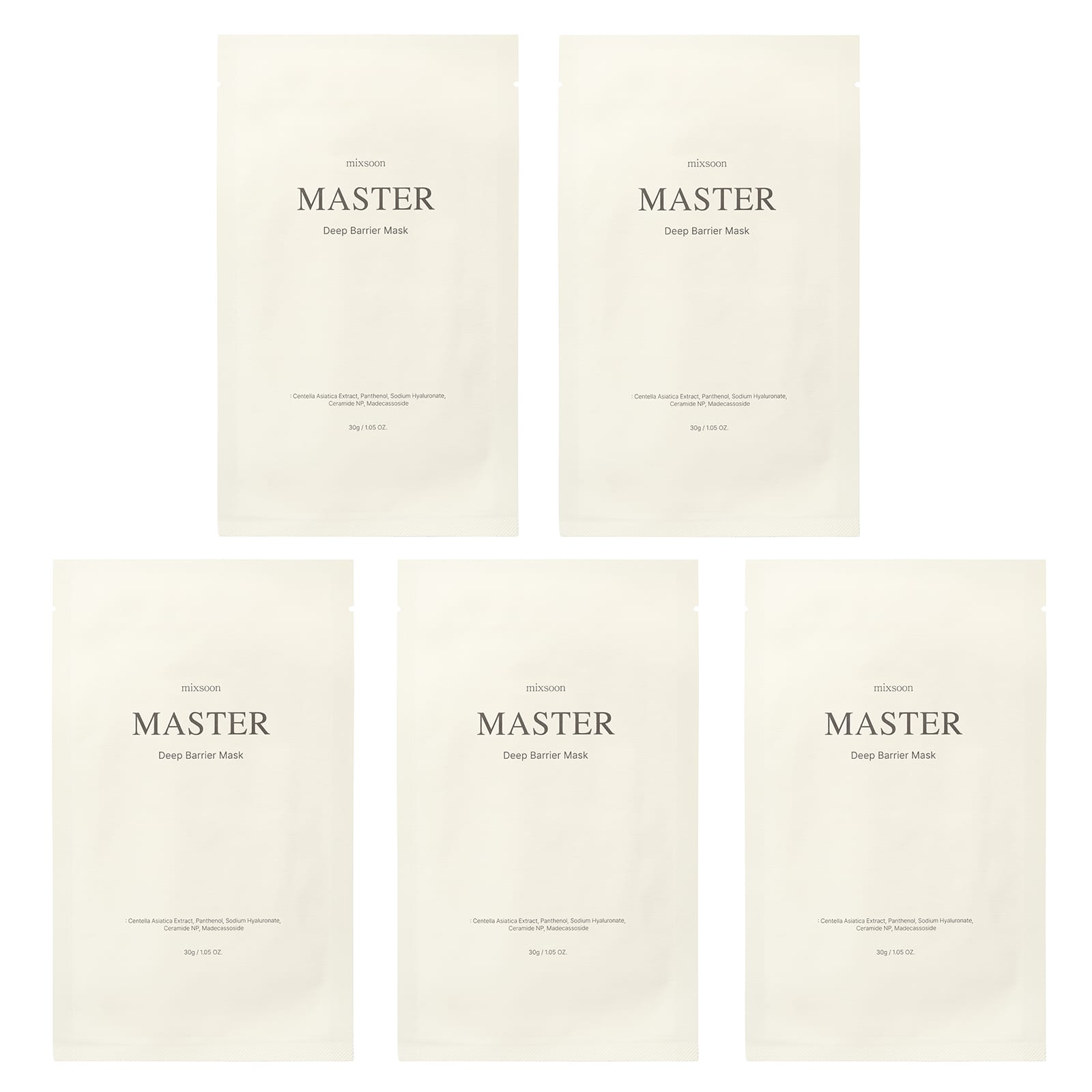 

Master Deep Barrier Beauty Mask, 5 Sheet Masks, 30G(1.05Oz)