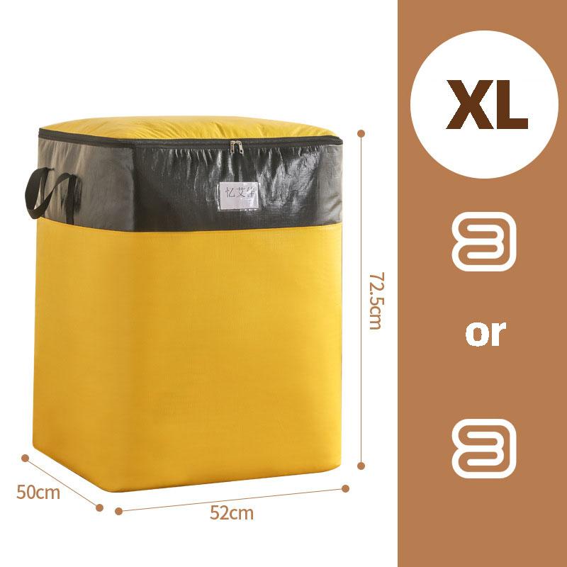

Сверхвместительный Переезд Упаковка Утолщенная Сумка для хранения Багаж Одежда Отделочная Сумка Водонепроницаемый Артефакт для хранения одеяла XL жёлтый