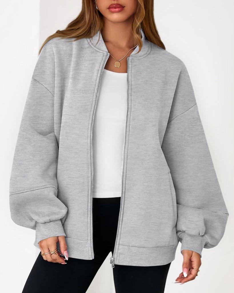 2025 Herbst/Winter Reißverschluss Sweatshirt Bomberjacke - Europäischer & Amerikanischer Stil, Lässiges Langarm