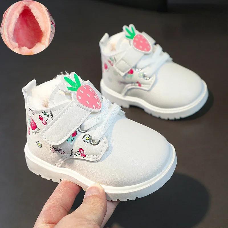 Fashion Zapatos NiñaKid Snow Boot Winter Boot Girl Princess shoe Soft Soled Walking Shoe Baby Ankle Boots Fashion Leather Boot Kid Shoe