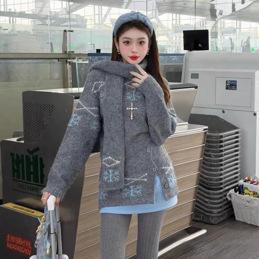 

2026 Cozy Autumn-Winter Women s Sweater & Skirt Set - Trendy, Stylish, and Beautiful Outfit XL сірий колір