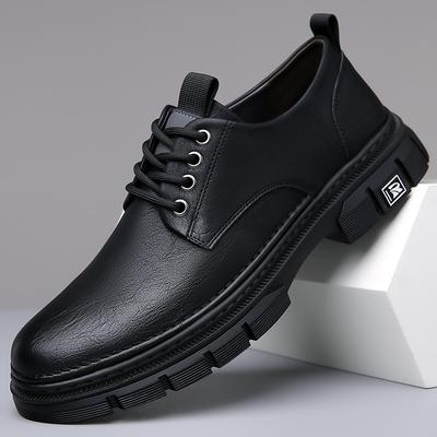 Leather Men'S Shoes Low-Top British Style Leather Shoes Men'S Trendy Versatile Board Shoes Casual Tooling Shoes Men
