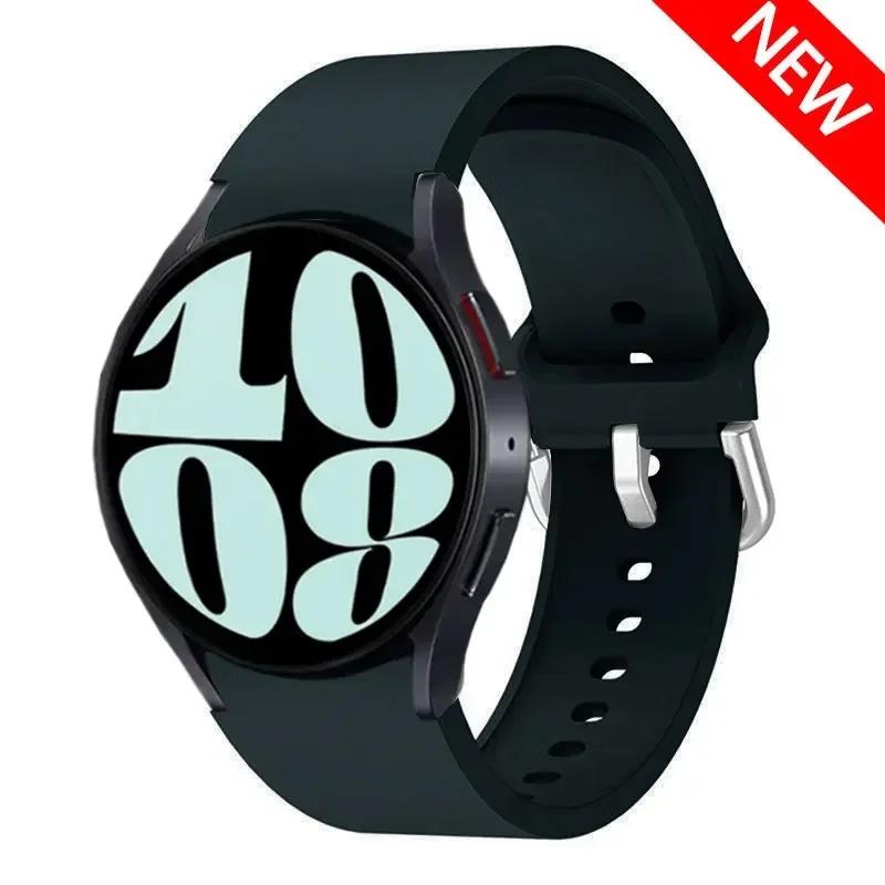 20mm Band For Samsung Galaxy Watch 7/6/5/4/44mm 40mm 5 Pro 45mm Silicone Bracelet correa Galaxy Watch 6 classic 47mm 43mm strap