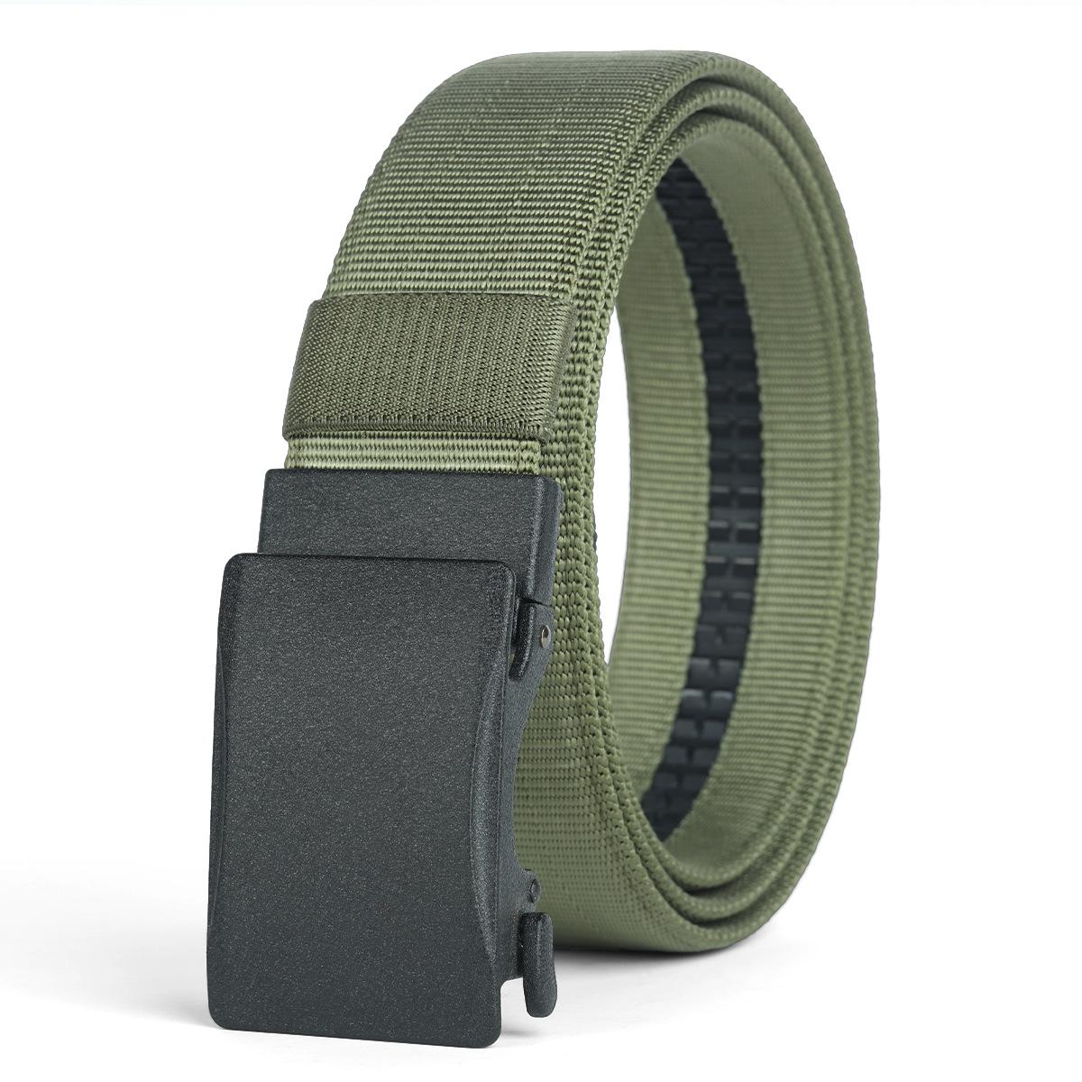Мужской повседневный нейлоновый ремень с металлической автоматической пряжкой - Тактический и универсальный дизайн 120cm