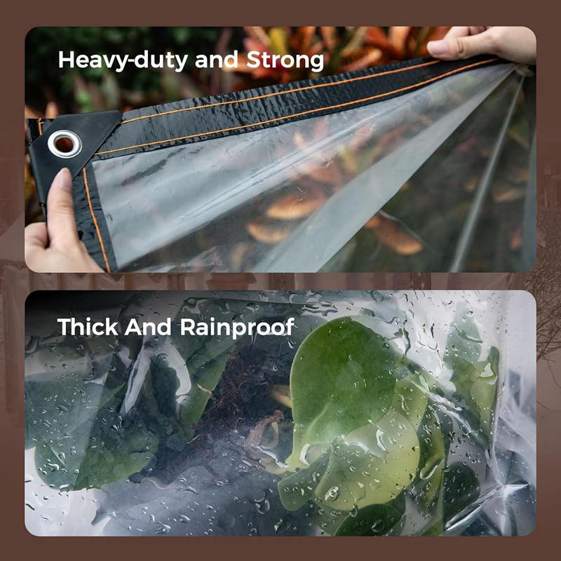 85% Clear PE Rainproof Cloth Home Window Transparent Windproof Screen Keep Warm Film Outdoor Pergola See Through Tarp Curtain