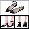 Women's 55mm Velvet Toe Ankle Strap Slingback Pumps High Heels Thick Heel Pump Party Wedding Dress Fashion Shoes
