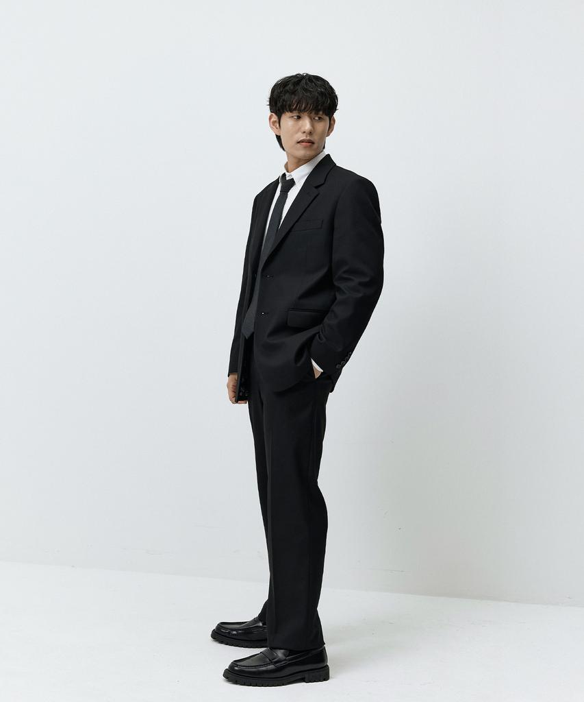 Madmars Semi-Over Basic Suit Jacket Black Mmffmsj-102Bk