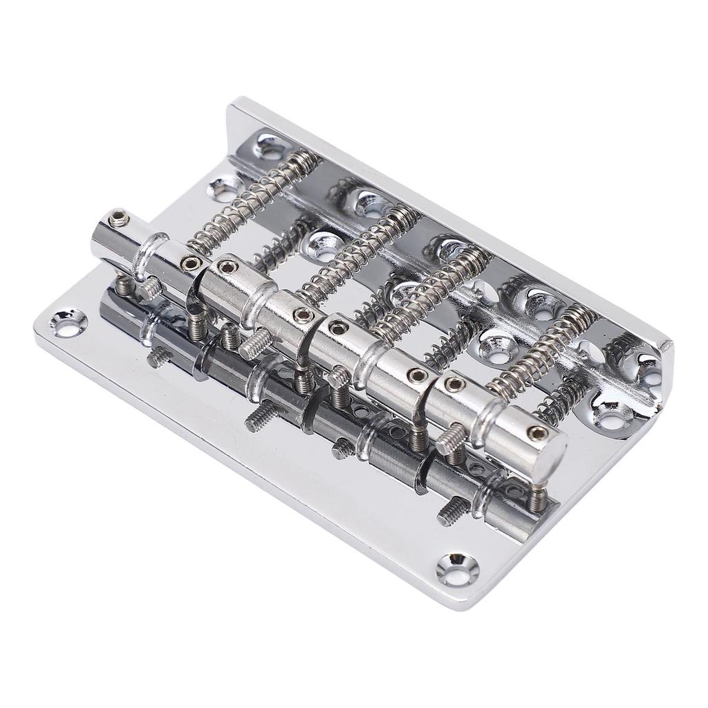 4 String Electric Bass Bridge Metal Vintage Style Fixed Guitar Bridge with Saddle 86MM