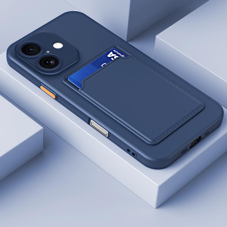 Kort med hudkänsla Kontrastfärg Knapp TPU Telefonfodral