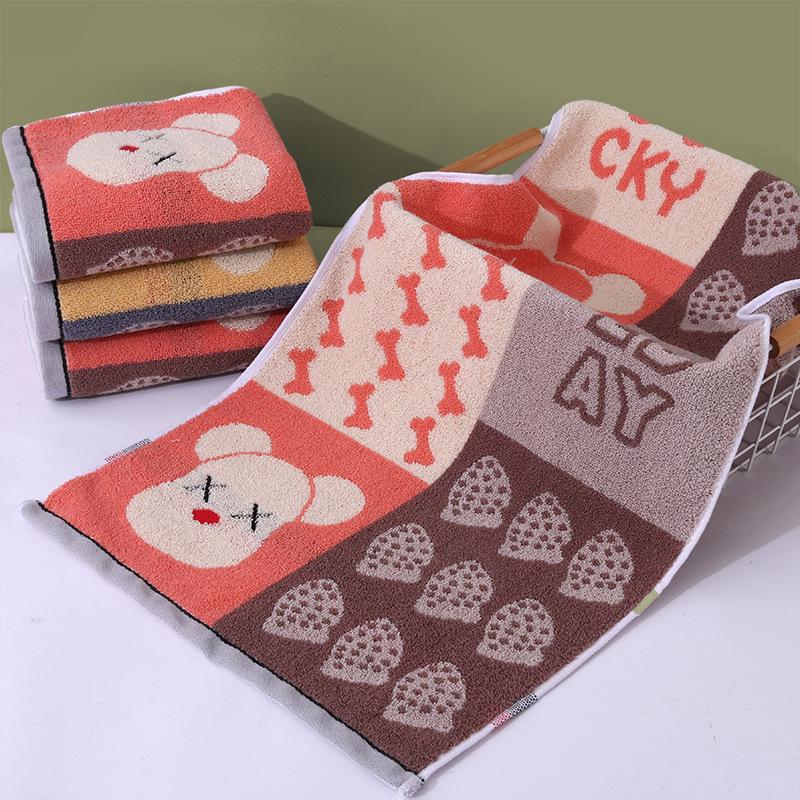 Jacquard Yarn-Dyed Cotton Face Towel - Thick, 35x75cm Wedding Favor