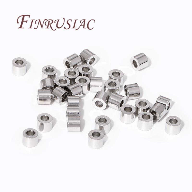 2.5*2mm Tube Beads For Jewelry 18K Gold Plated Metal Beads Separators,Bracelets Beads For DIY Beading Findings