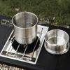 Light weight Outdoor Cooking Stainless Steel Camping Pot Multifunctional For Campers And Adventurers