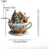 Christmas Coffee Cup Ornaments Coffee Mug Decorative Tree Hanging 2025 Xmas Navidad 2026 New Year Easter Bunny Party Supplies