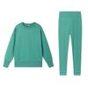 Autumn New Round Neck Split Loose Long-sleeved Sweatshirt and Tight Long Pants Casual Sports Morning Run Two-piece Set
