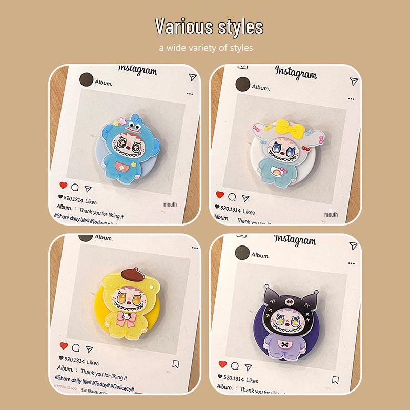 Phone Airbag Holder: New Ins Style, Cute, Foldable, Retractable, Compatible with Apple, Huawei, Xiaomi Desktop