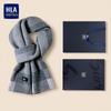 HLA Men's Knitted 100% Wool Scarf