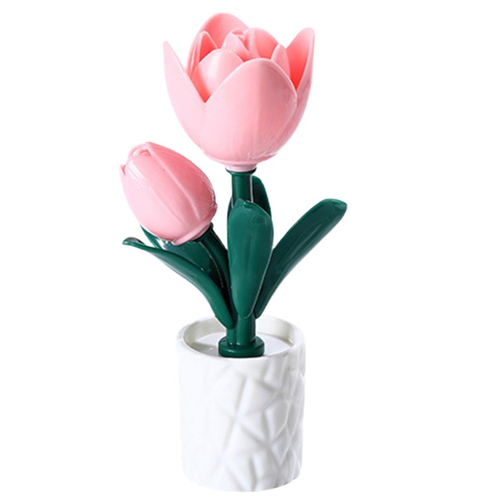 Battery Operated Flower Mini Desk Lamp Vintage Bedside Lamps Desk Lamp Cordless Table Light for Dorm Bedroom Reading