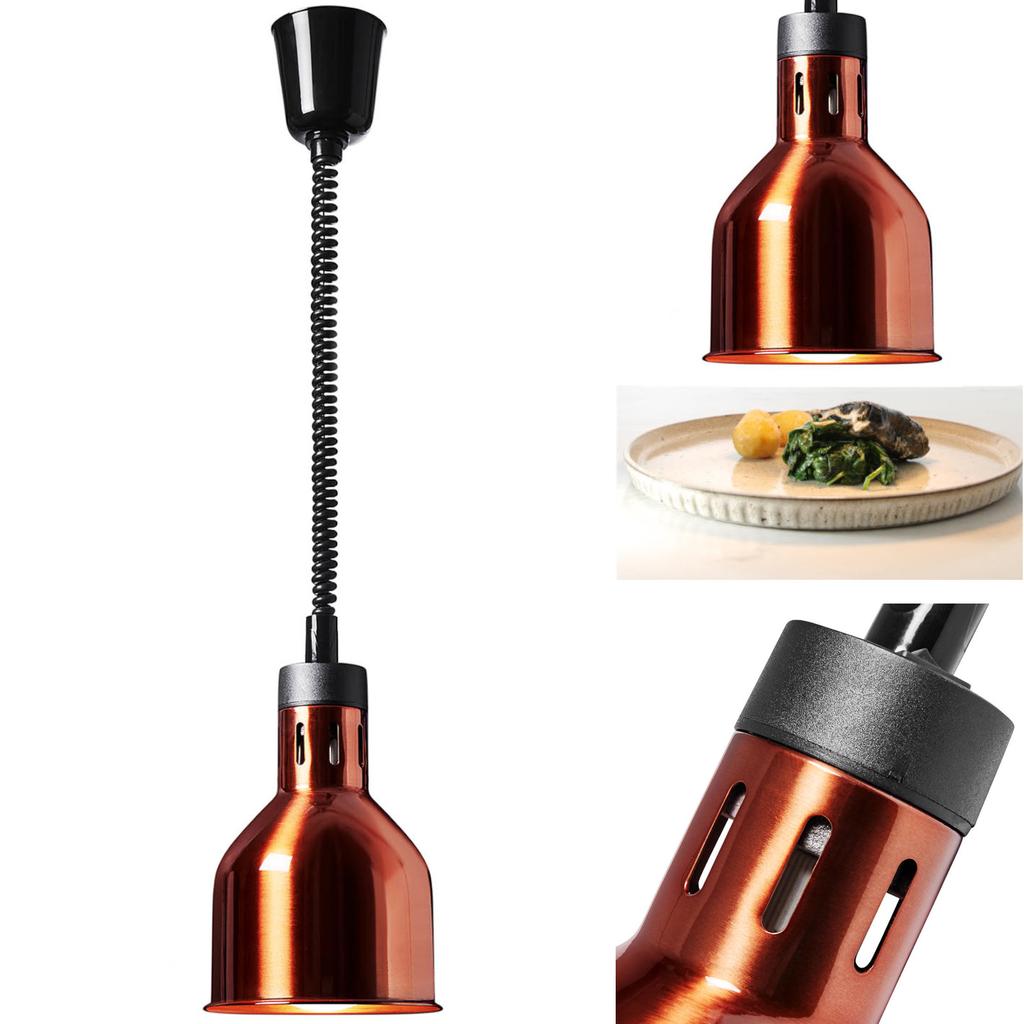 Ir Infrared Food Heating Lamp, Hanging, Brass, Diameter 175 Cm, 250 W
