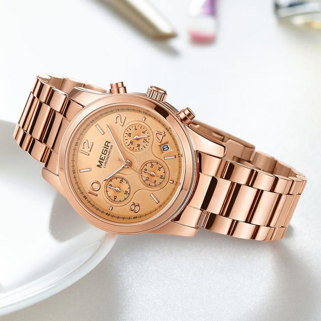 Megir Luxury Quartz Women Watches Fashion Sport Ladies Lovers Watch Clock 2057