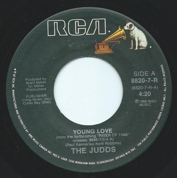 

7inch Record JUDDS - Young Love 88207R RCA 1989 Canada Folk Used
