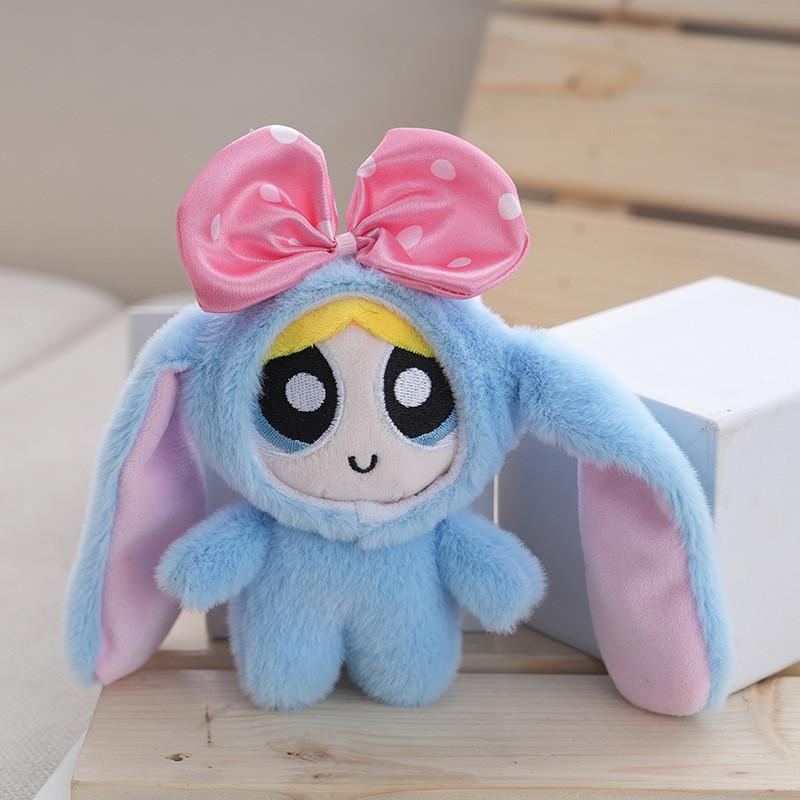 Adorable Plush Powerpuff Girls Doll Soft Cartoon Toy In Pink Blue And Green 12cm