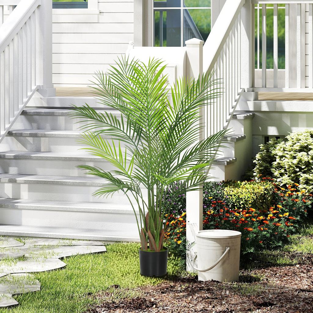 Artificial Palm Large 120cm Artificial Plant, Plastic Artificial Plants In Pot for Living Room Office