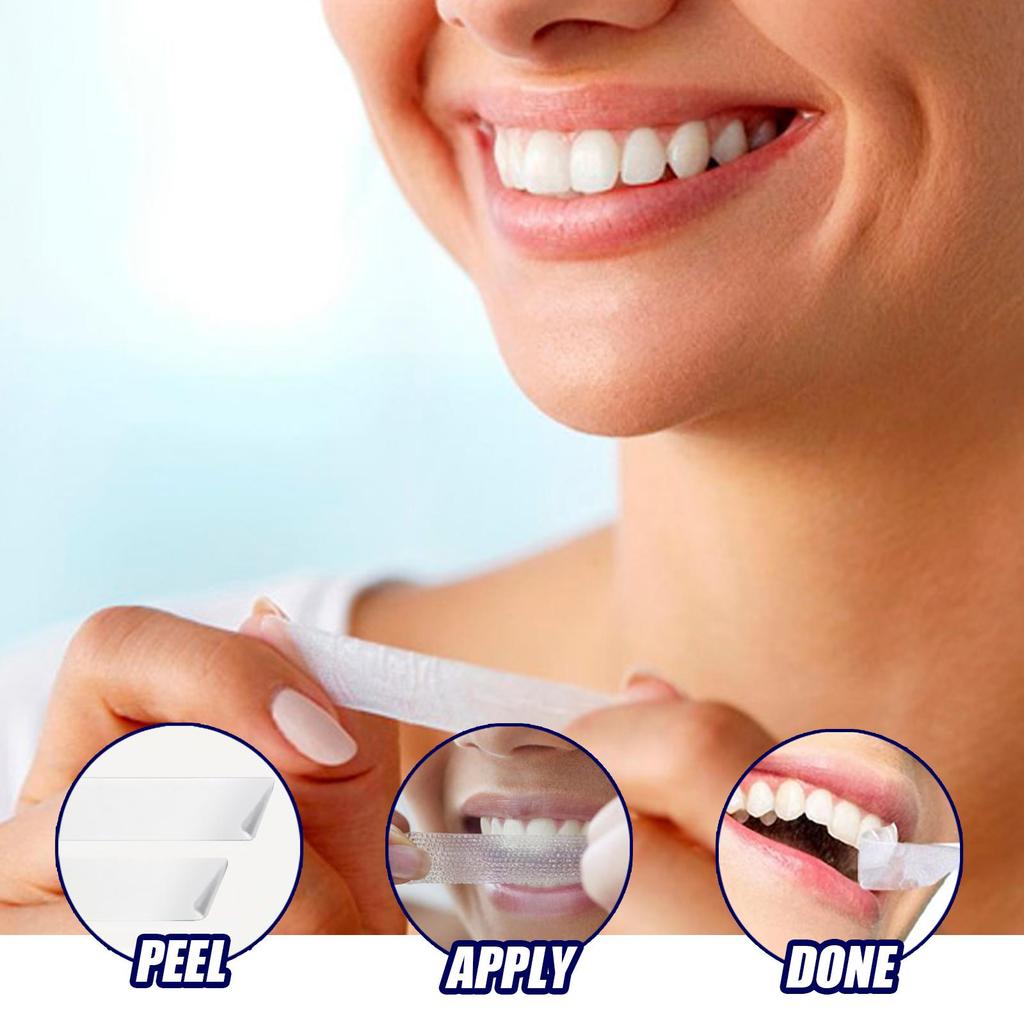 Brightening Teeth Strips, Gentle Stain Removal & Whitening, Daily Oral Care Cleansing Strips