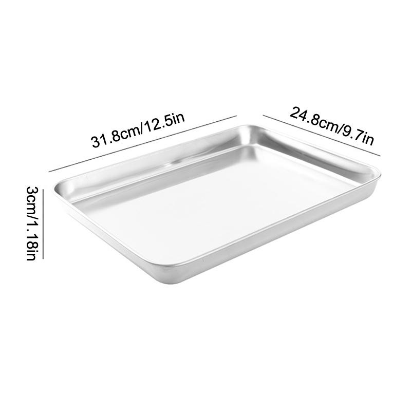 

Бытовой плоский поддон для гриля из нержавеющей стали 304, квадратная тарелка, дренажный поддон для духовки, специальная подставка для гриля, дренаж
