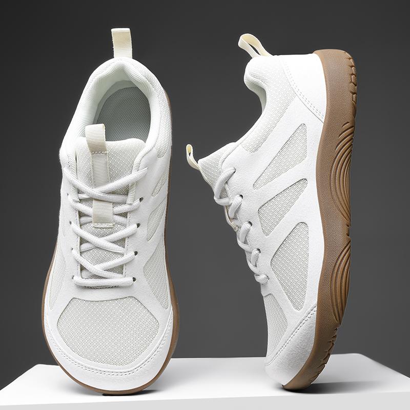 New Wide Toe Shoes Men'S Mesh Breathable Sneakers Casual Lace Up Walking Shoes Outdoor Non-Slip Comfortable Zapatos De Hombre