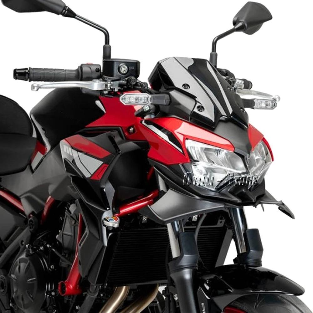 Motorcycle Sport Downforce Naked Front Spoilers Aerodynamic Wing Deflector Kit For KAWASAKI Z650 Z650 Z 650 2021-2025
