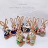 45CM Medium Woven Reed Rabbit Handmade Forest Style Folk Home Decoration Souvenir
