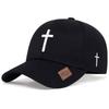 Unisex Cross Embroidery American Flag Label Baseball Caps Adjustable Casual Hats Spring and Autumn Outdoor Sunscreen Hat
