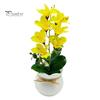 Simulation Magnolia Flower Artificial Potted 7 Head Home Office Living Room Table Centerpiece Wedding Faux Floral Plants Bonsai Indoor Outdoor Desktop