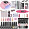 Nail Extension Manicure Set Gel Nail Polish Set Quick Build Polymer Gel Set Soak Uv Led Lamp Dryer Finger--(niubi)