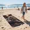 Steam-punk style cruising motorcycle polyester microfiber beach towel is highly absorbent, suitable swimming and beach outings
