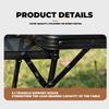Outdoor Half-folding Table, Multi-functional Iron Table, High Load-bearing Capacity, Picnic, Camping, Barbecue Table, Folding Table, Garden.
