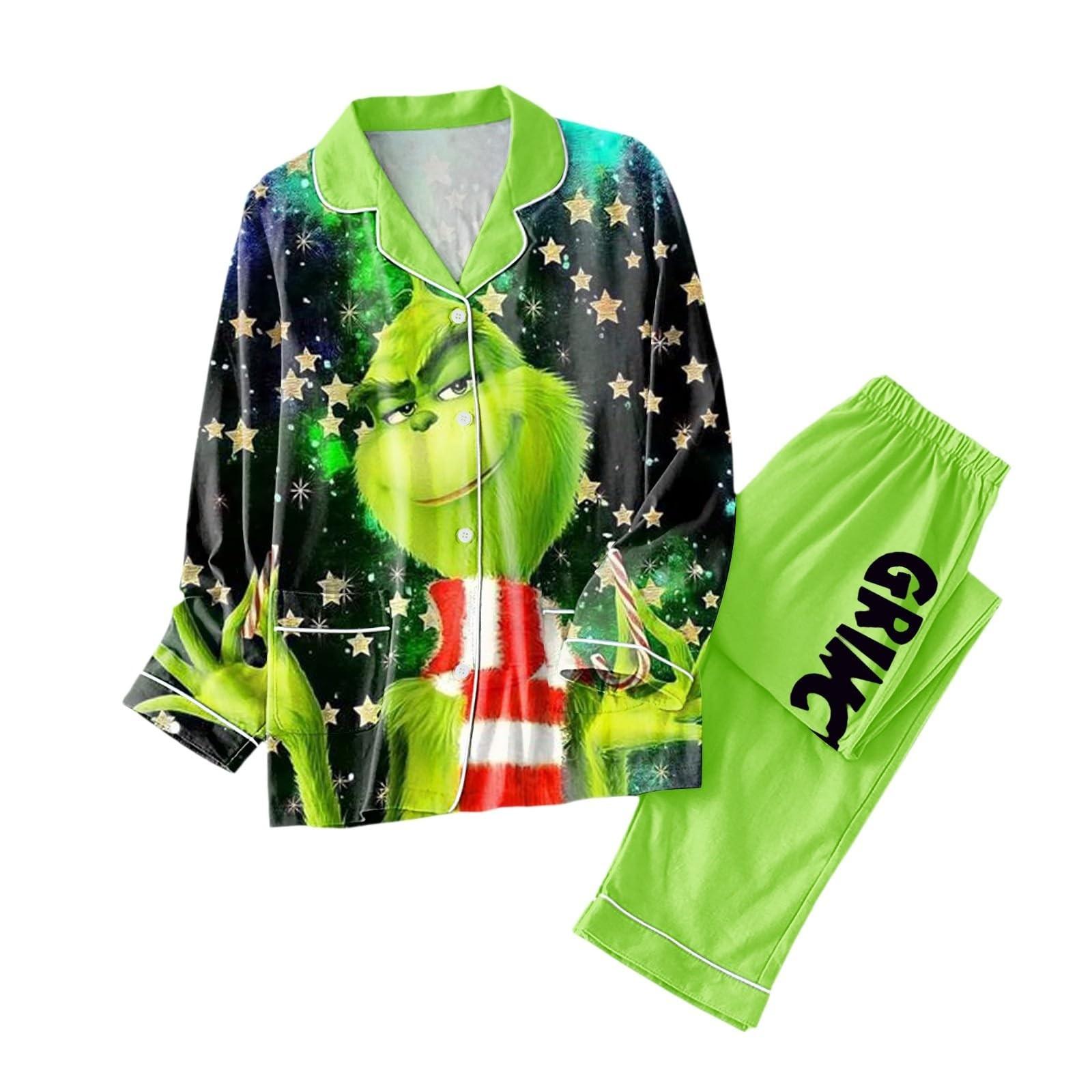 

Женский костюм из 2 предметов с принтом, топ на пуговицах с длинными рукавами, широкие брюки, комплект, пижамный домашний повседневный костюм M красный