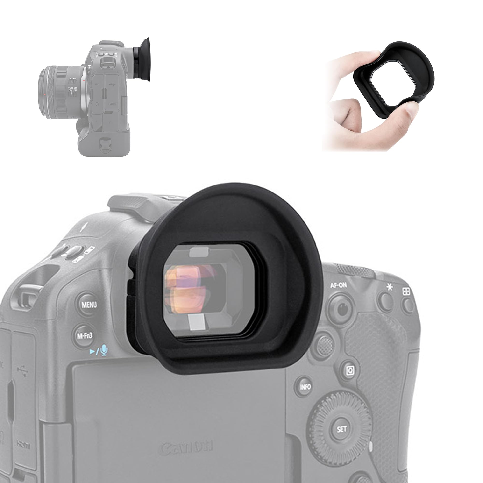 

JJC Canon Extended Compatible with Canon EOS R1 Blocks Stray Protects Does Not Affect Sensor or LCD ER-I Eyecup, Camera, Light, Viewfinder,