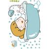 AY1056 Bathing little girl Color transparent stickers Fashion creative home decoration