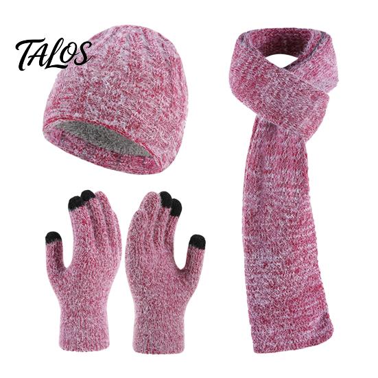 Matching Scarf And Touch Screen Gloves Set Winter Hat for Women, Warm Knitted Hat, Holiday Gift Friends Family Gloves, 71 Inch Scarf, Cozy Knit