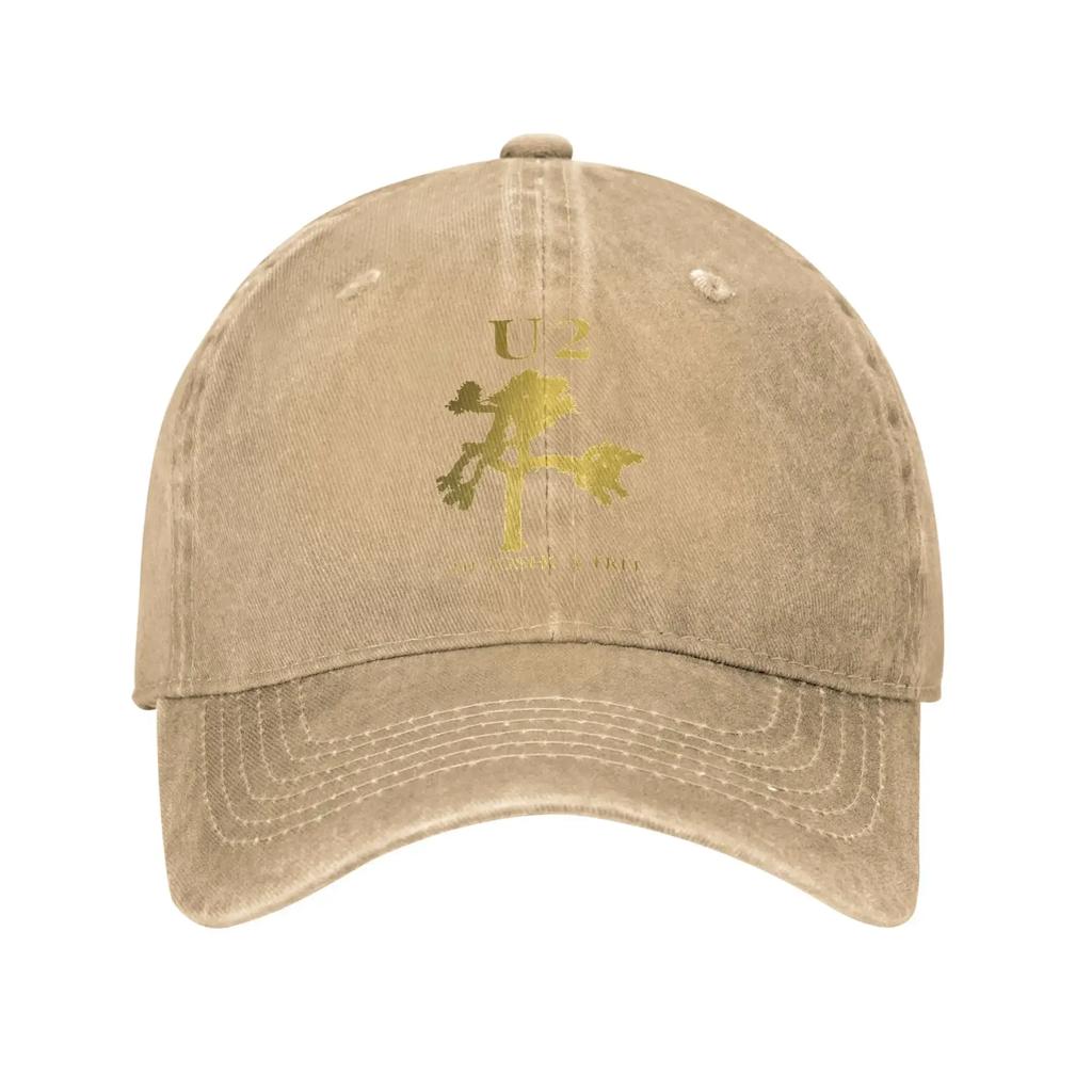 Cappellino da Baseball Estivo U2 Band Protezione Solare Premium Joshua Tree Stampa Resistente al Sole Lavato Cappellino Trucker Moda Donna Uomo Cappellini da Baseball per Esterno