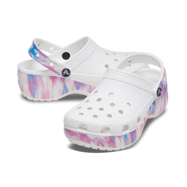 Crocs Classic Clog Tie-Dye Trendy Clogs Women Clogs White Purple 207580-94S