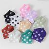 5 Pairs Y2K Polka Dot Women's Ankle Socks Kawaii Cotton Breathable Short Socks White/Black/Purple/Pink (Multi-Color)