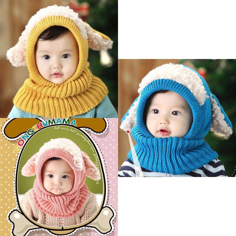 Knitted Baby Hat With Fluffy Dog Design For Winter Warmth And Windproof Comfort