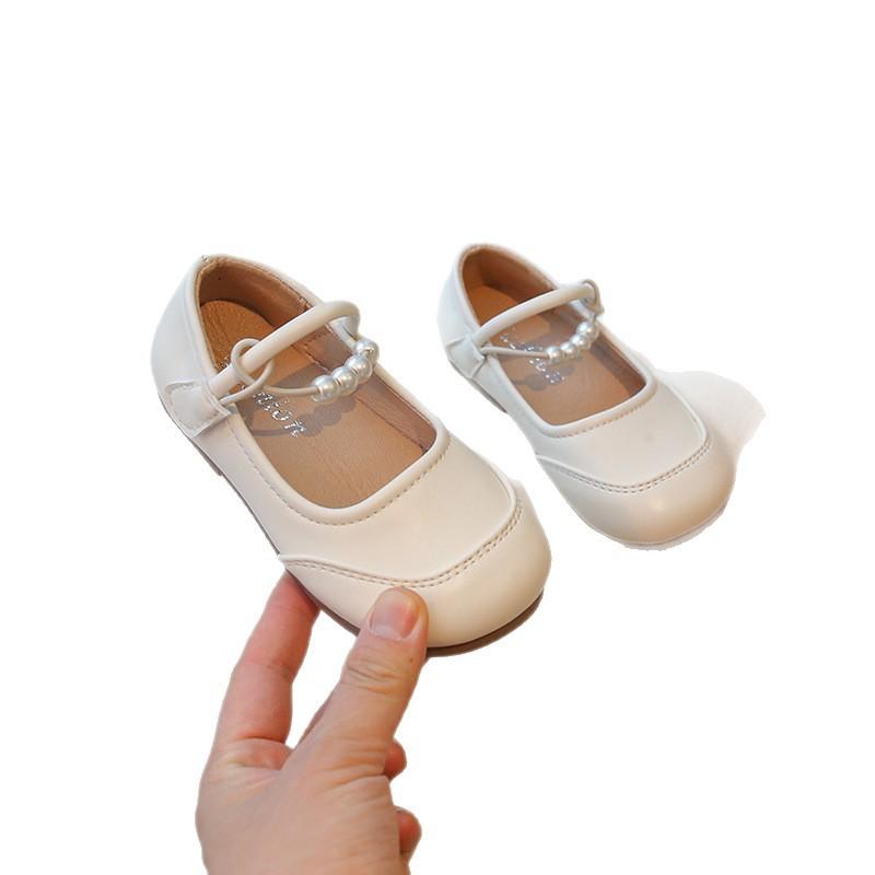 Girl Little Girl Leather Shoes Spring and Autumn New Children's Princess Shoes Soft Sole Women's Treasure Mary Jane Single Shoes Performance Shoes