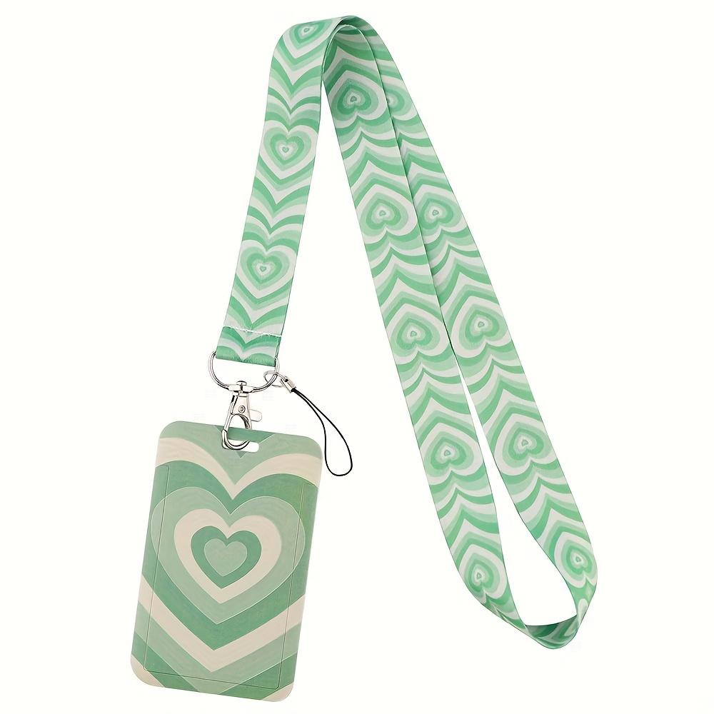 Buntes herzförmiges Lanyard mit Ausweishalter | Strapazierfähiges, bequemes Band für Damen, Mädchen, Schüler, Lehrer, Krankenschwestern, Ärzte, Büroangestellte