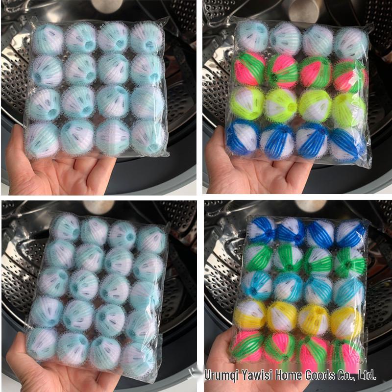 12-Pack 35mm Large Nylon Anti-Tangle & Anti-Knot Washing Balls for Stain Removal