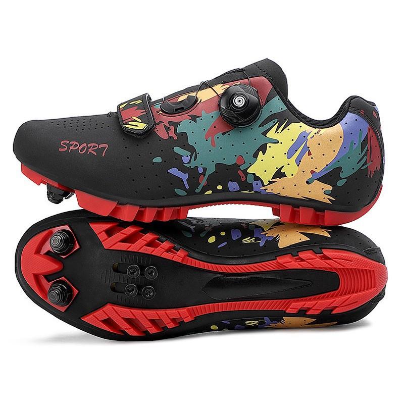 Mode Radsport-Sneaker MTB Herren Sport Rennradstiefel Flache Renn-Speed-Sneaker Trail Mountainbike-Schuhe SPD-Pedal Radschuhe