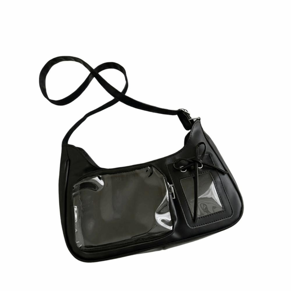 

Shoulder Strap PU Leather Messenger Bag DIY Badge Crossbody Bag Shoulder Bag Leisure Daily