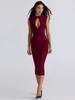 Europese & Amerikaanse Dames 2026 Herfst/Winter Sexy Midi Bodycon Jurk met Rits aan de Achterkant